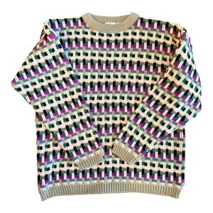 Avon Fashions Vintage Multicolor Knit Sweater